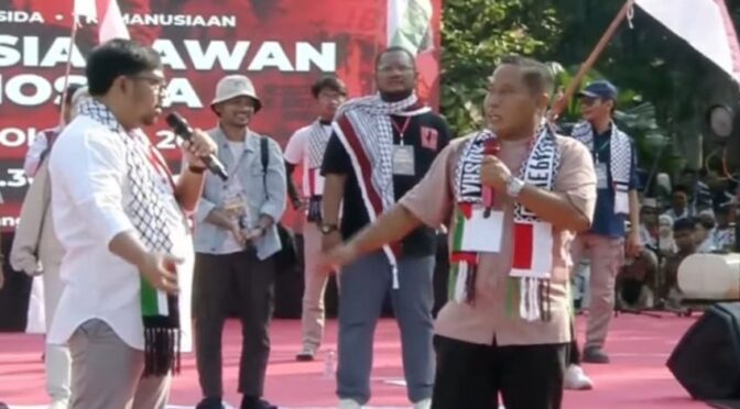 Aksi Bela Palestina, Komedian Bedu dan Narji Ajak Masyarakat Boikot Produk Israel